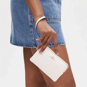 Coach White Wristlet Clutch